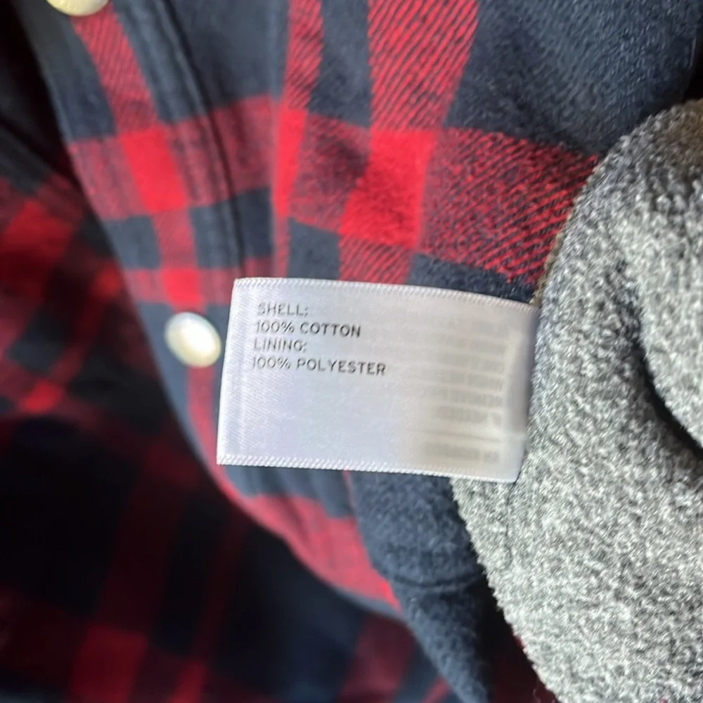 Duluth Trading Co. Navy and red flannel ShirtJac. 3XL. Worn one time - Picture 8 of 9